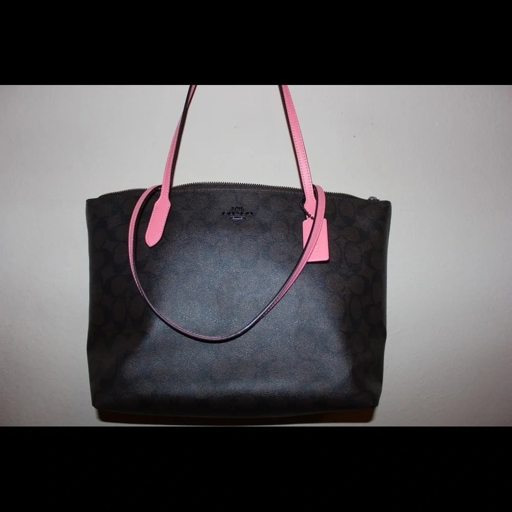 Brown and Pink Coach purse - Picture 7 of 8